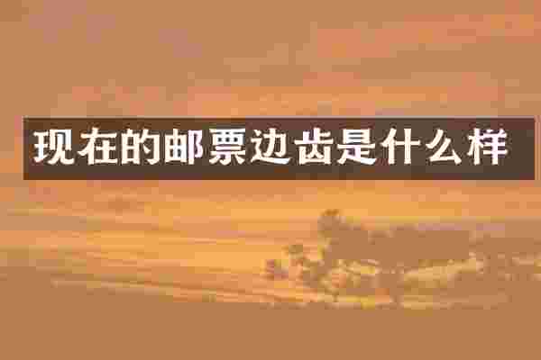 现在的邮票边齿是什么样