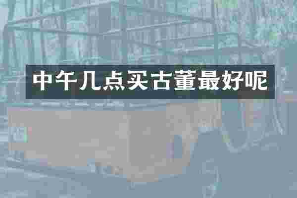 中午几点买古董最好呢