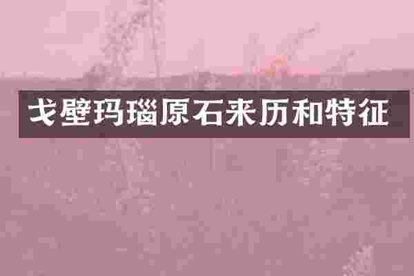 戈壁玛瑙原石来历和特征