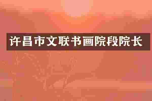 许昌市文联书画院段院长