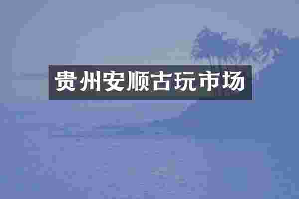 贵州安顺古玩市场