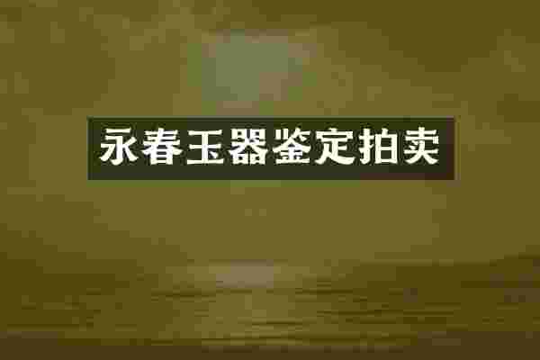 永春玉器鉴定拍卖