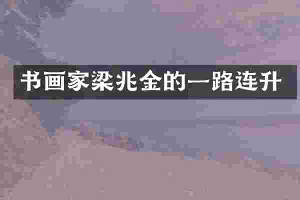 书画家梁兆金的一路连升