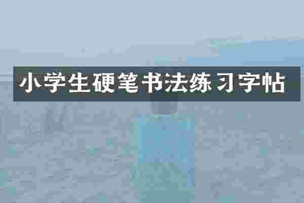 小学生硬笔书法练习字帖