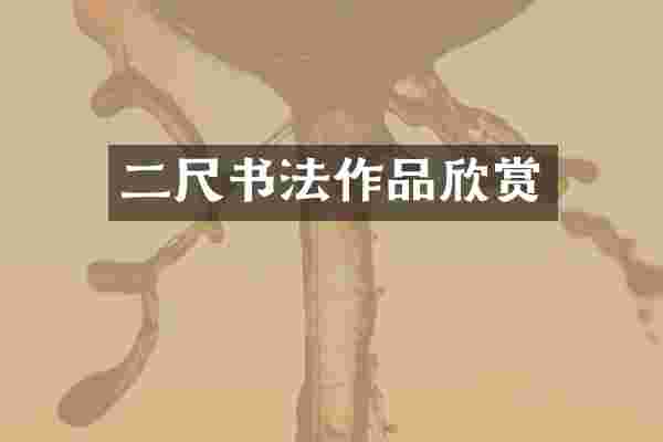 二尺书法作品欣赏