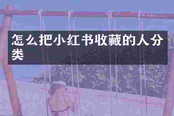 怎么把小红书收藏的人分类