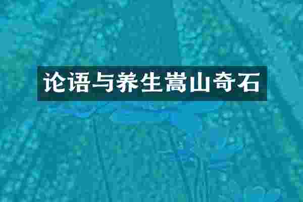 论语与养生嵩山奇石