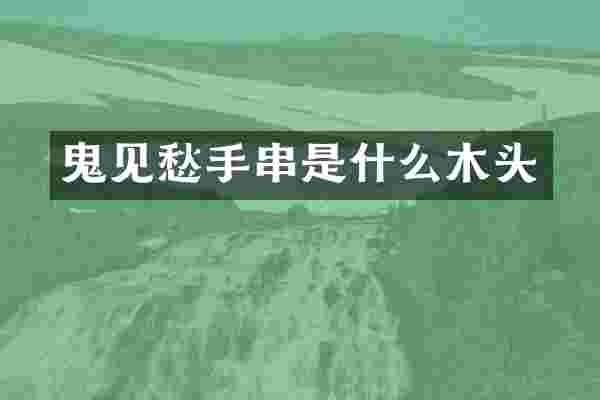鬼见愁手串是什么木头