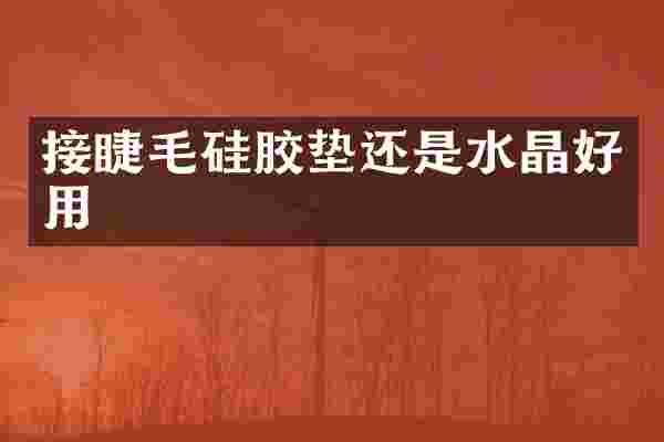 接睫毛硅胶垫还是水晶好用