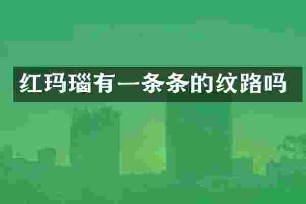 红玛瑙有一条条的纹路吗