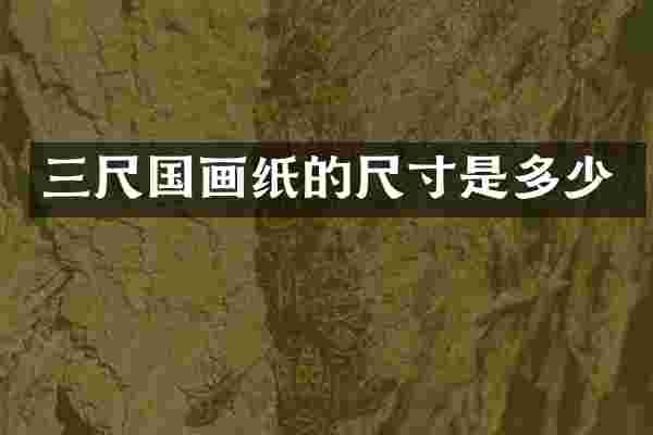 三尺国画纸的尺寸是多少