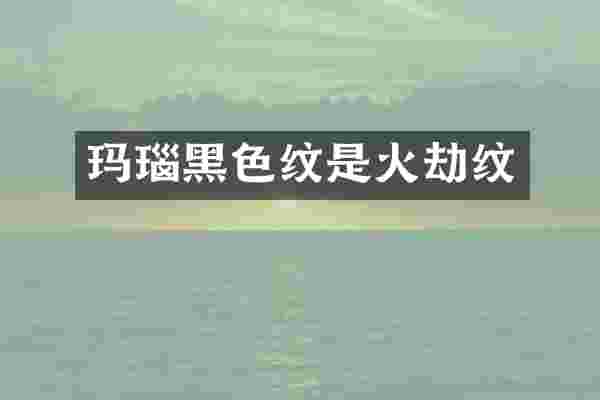 玛瑙黑色纹是火劫纹