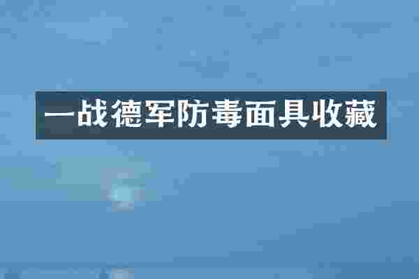 一战德军防毒面具收藏
