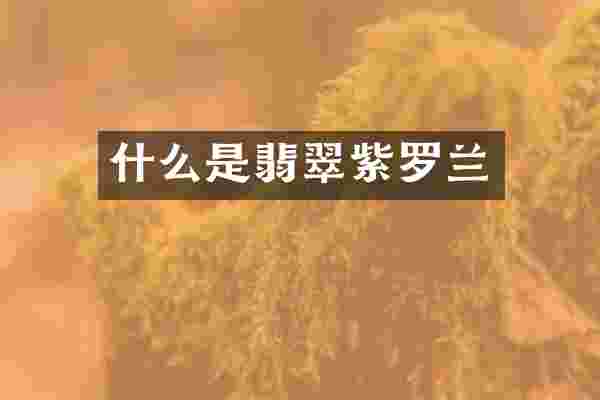 什么是翡翠紫罗兰