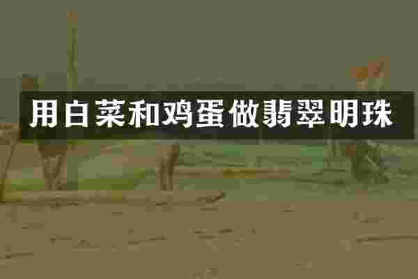 用白菜和鸡蛋做翡翠明珠