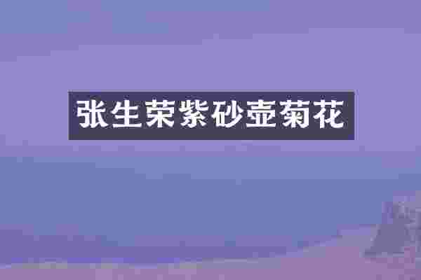 张生荣紫砂壶菊花