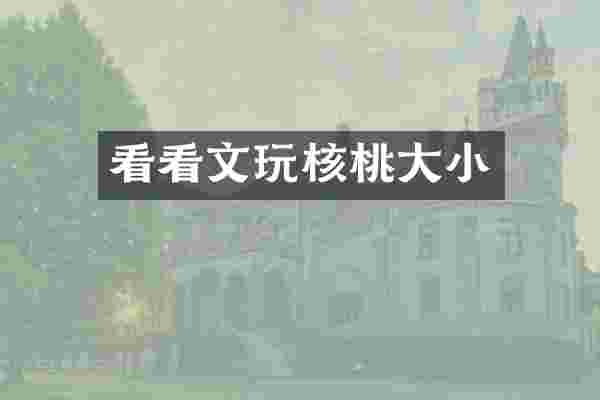 看看文玩核桃大小