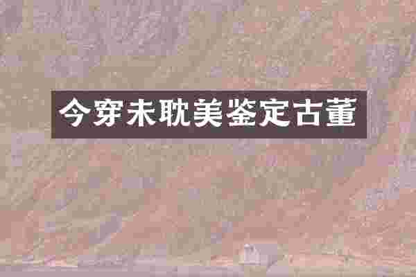 今穿未鉴定古董