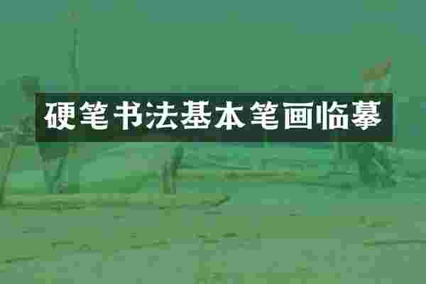 硬笔书法基本笔画临摹
