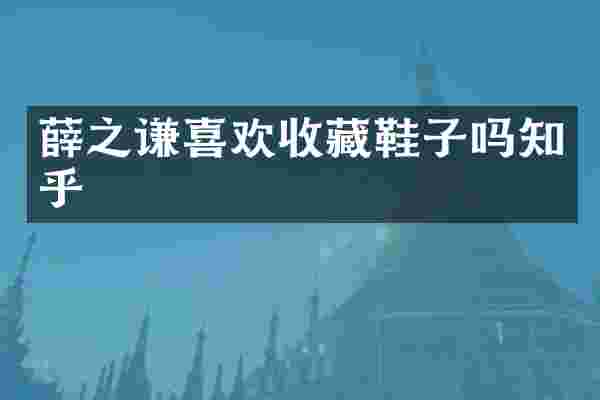 薛之谦喜欢收藏鞋子吗知乎