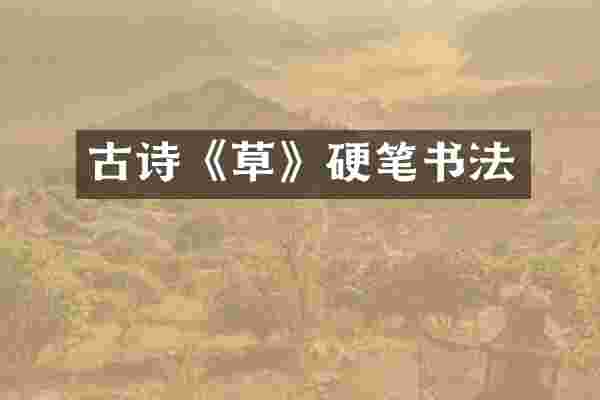 古诗《草》硬笔书法