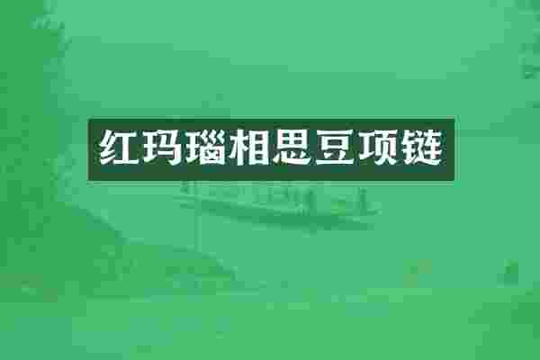 红玛瑙相思豆项链