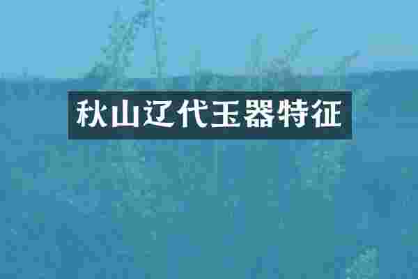 秋山辽代玉器特征