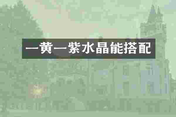 一黄一紫水晶能搭配