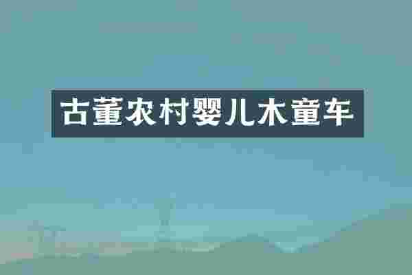 古董农村婴儿木童车