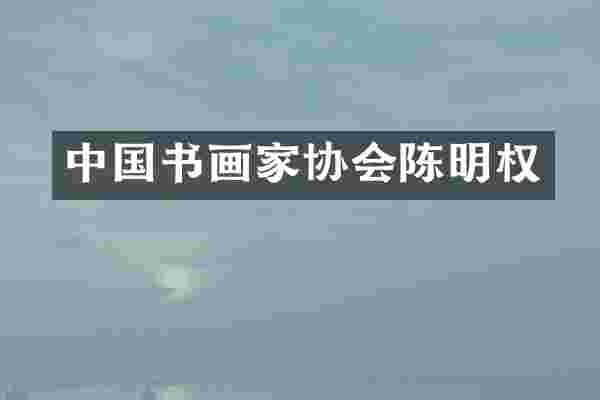 中国书画家协会陈明权