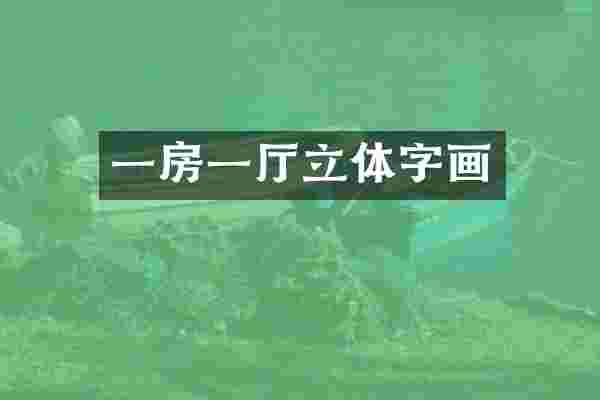 一房一厅立体字画