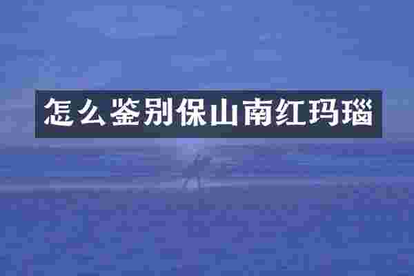 怎么鉴别保山南红玛瑙