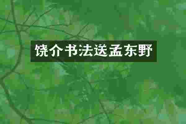 饶介书法送孟东野