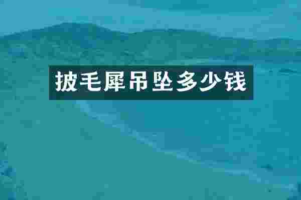 披毛犀吊坠多少钱