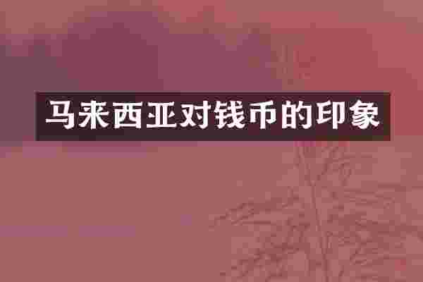 马来西亚对钱币的印象