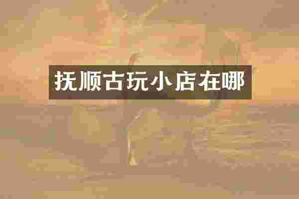 抚顺古玩小店在哪