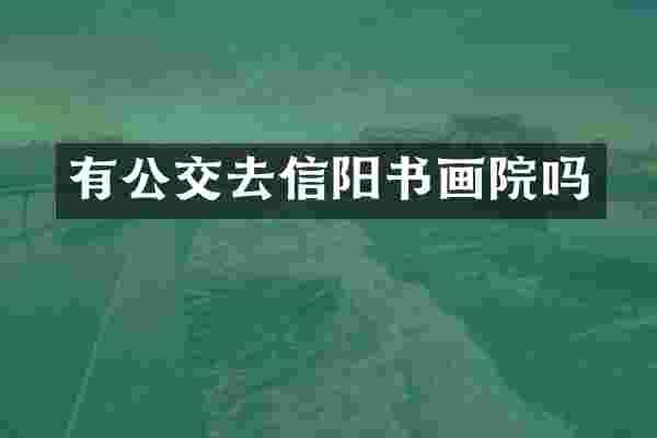 有公交去信阳书画院吗