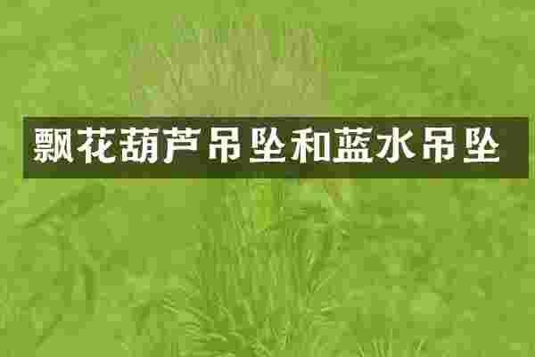 飘花葫芦吊坠和蓝水吊坠