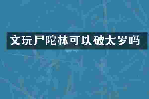 文玩尸陀林可以破太岁吗