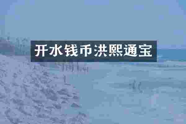 开水钱币洪熙通宝