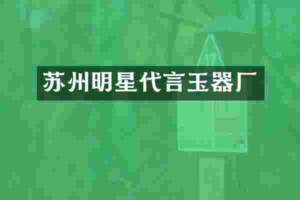 苏州明星代言玉器厂