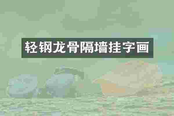 轻钢龙骨隔墙挂字画