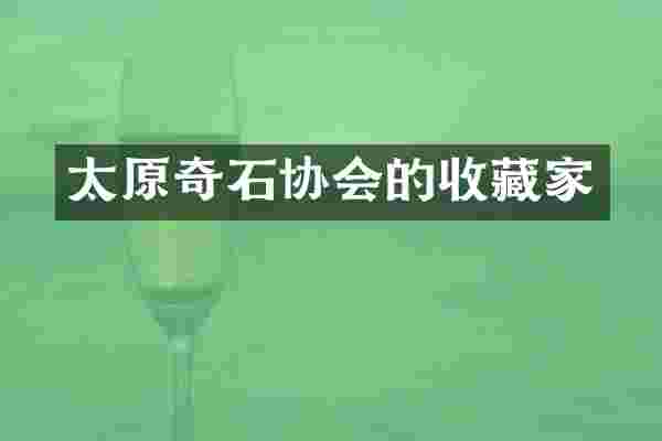太原奇石协会的收藏家