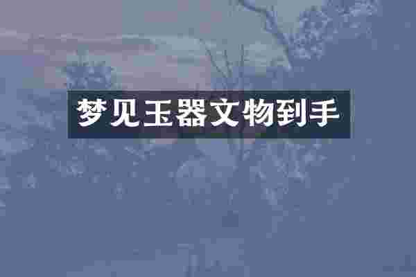 梦见玉器文物到手