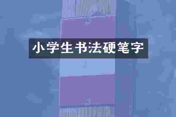 小学生书法硬笔字