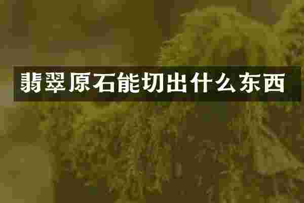 翡翠原石能切出什么东西