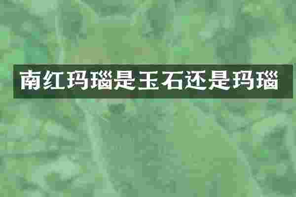 南红玛瑙是玉石还是玛瑙