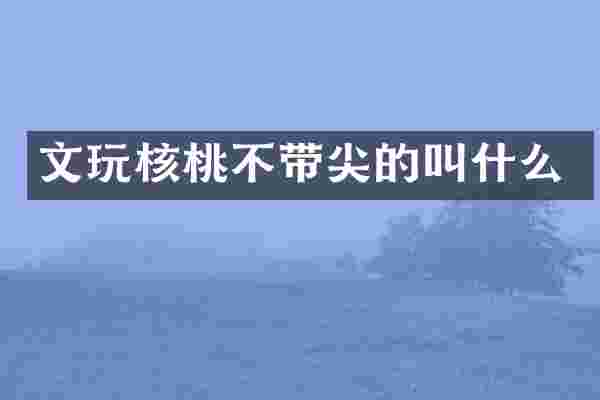 文玩核桃不带尖的叫什么