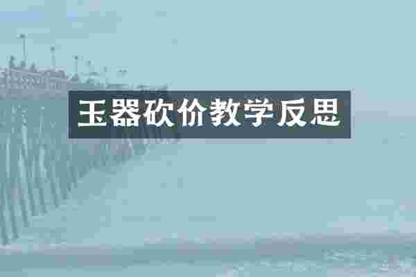 玉器砍价教学反思