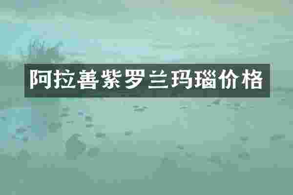 阿拉善紫罗兰玛瑙价格